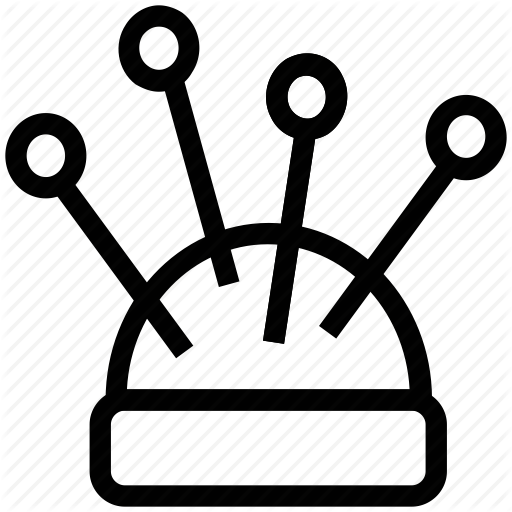 Needle Holder, Pin Holder, Pincushion, Pins, Sewing Needles Icon