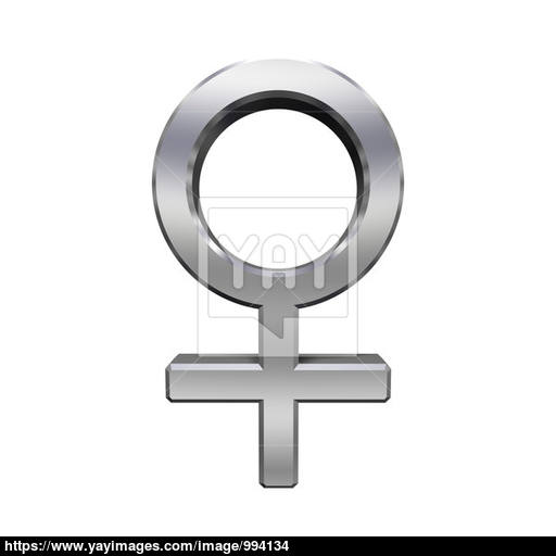 Chrome Female Sex Symbol Image
