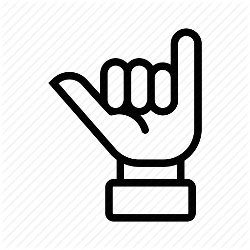 Casual, Hand, Hang Loose, Hang Ten, Shaka Icon