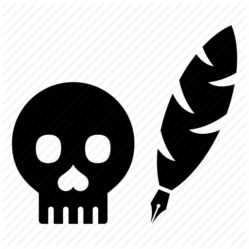 Feather, Literature, Quill, Shakespeare, Skull, Writing Icon