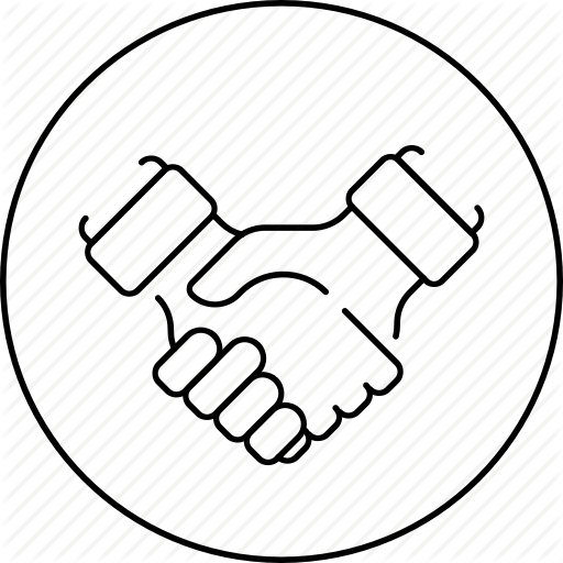 Business, Circle, Hands, In, Partnership, Shake Hands, Teamwork Icon