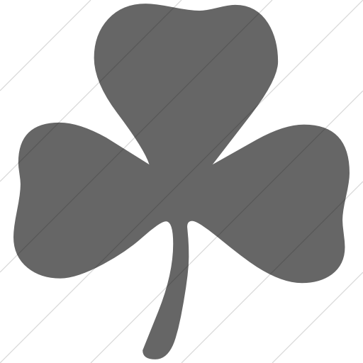 Simple Gray Classica Shamrock Icon