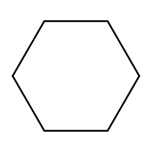 Hexagon Shape Stroke Icon