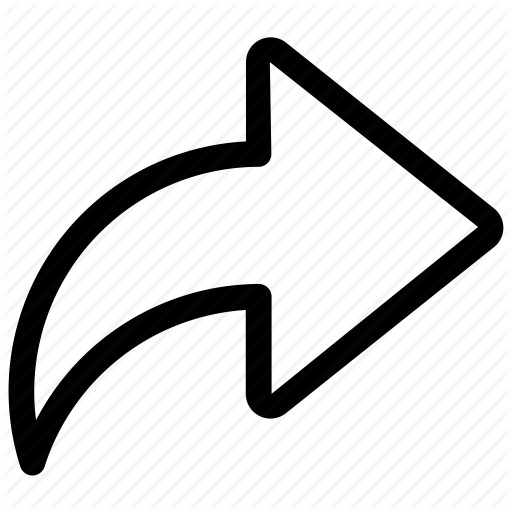 Arrow, Curved, Forward, Right, Share Icon