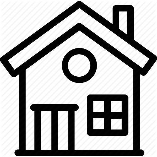 Country House, Lodge, Rural House, Shed, Villa Icon