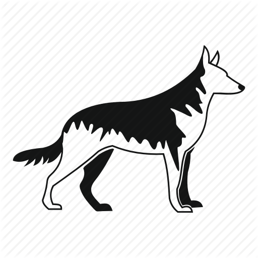 Animal, Dog, German, Illustration, Isolated, Pet, Shepherd Icon