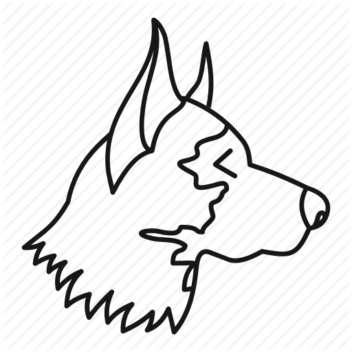 Animal, Dog, Line, Outline, Pet, Puppy, Shepherd Icon