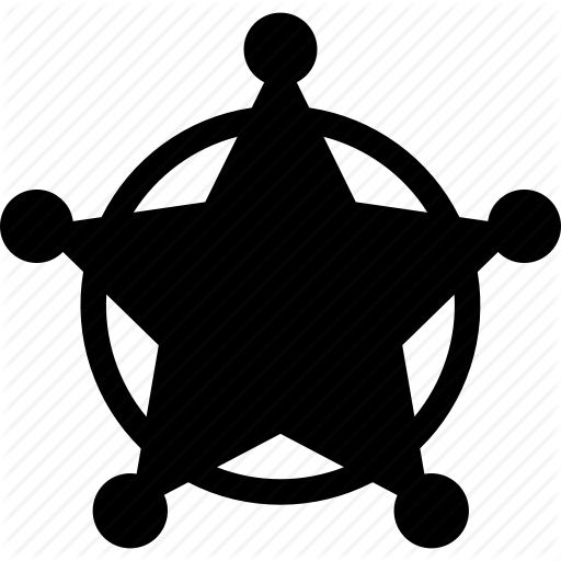 Badge, Marshall, Sheriff, Star, Western Icon