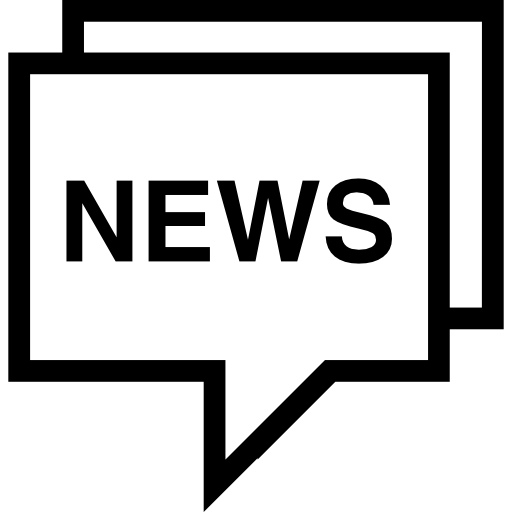 News In A Speech Bubble Outline Icons Free Download