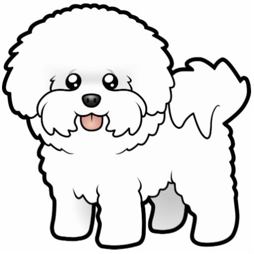 Cartoon Bichon Frise Photo Sculpture Magnet