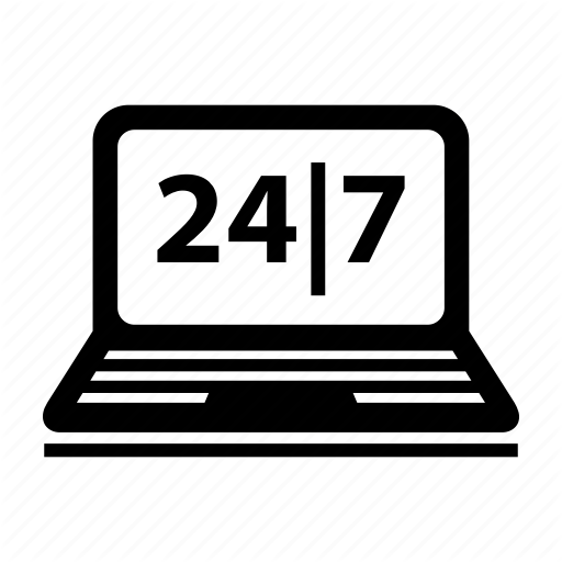 Around The Clock, Buy Online, Computer, Laptop, Notebook Icon