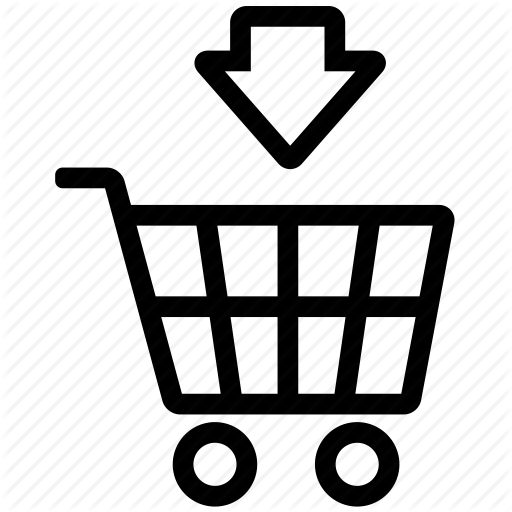 Arrow, Buy, Cart, Completed, Down, Sell, Shopping, Shopping Cart Icon