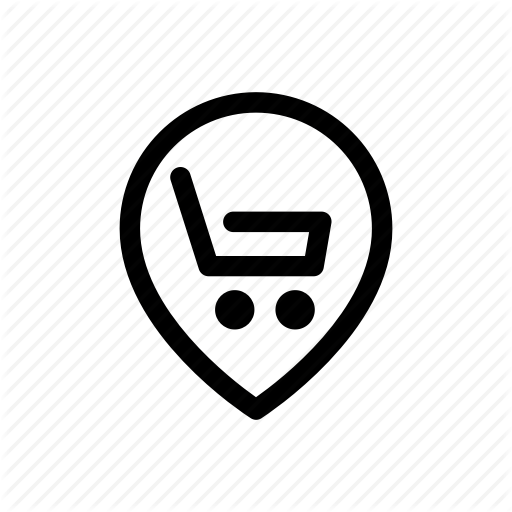 Cart, Location, Map, Marker, Pin, Shopping Mall Icon