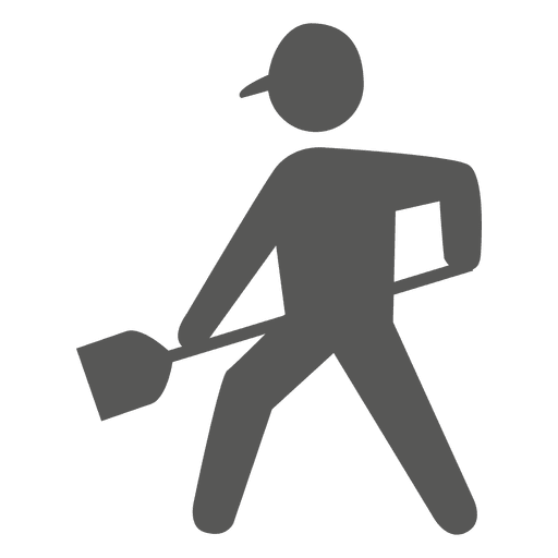 Worker With Shovel Icon