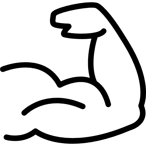 Muscular Gymnast Arm Muscles Show Icons Free Download