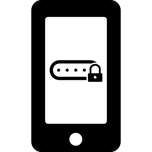 Password Protection Symbol On Phone Screen