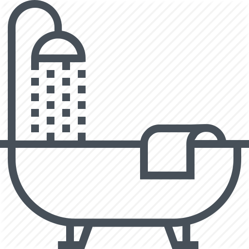 Bathroom, Real Estate, Shower Icon