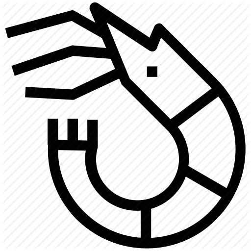 Crustaceans, Fish, Prawns, Seafood, Shrimp Icon