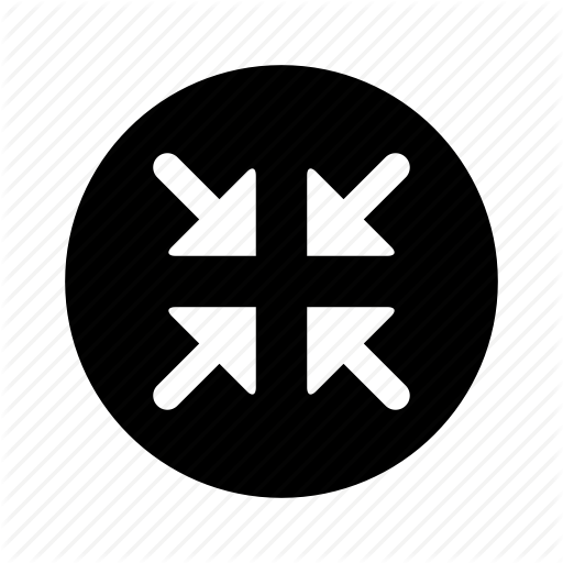 Arrows, Circle, Minimize, Shrink Icon