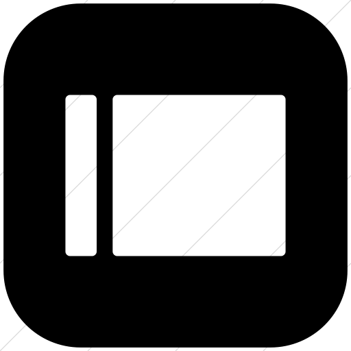 Flat Rounded Square White On Black Layouts Rounded