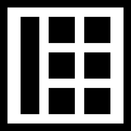 Gallery Layout With Left Sidebar Interface Symbol Icons Free