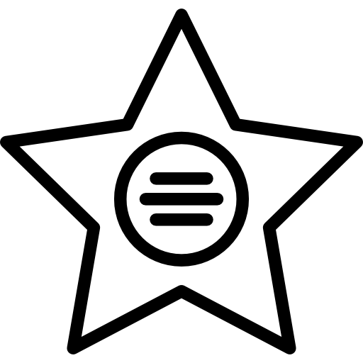 Recognition, Entertainment, Signs, Walk Of Fame, Star, Award Icon