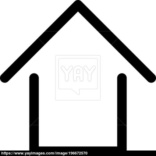 Home Sign Symbol Of House Outline Modern Design Element Simple