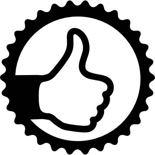 Thumb Up Sign In Circular Badge