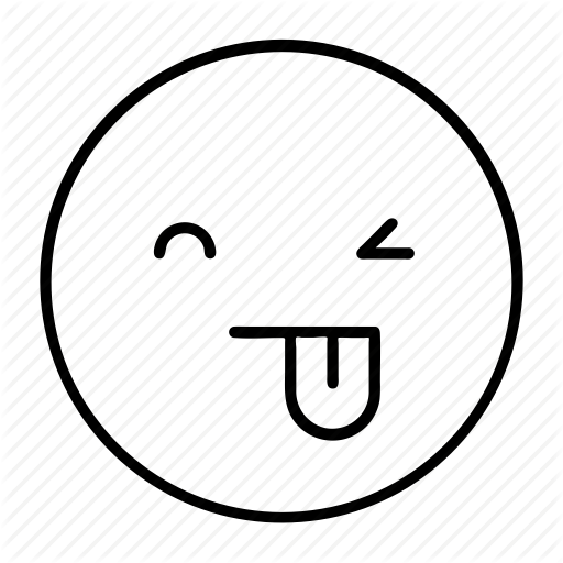 Cute, Emoji, Emoticon, Silly, Smiley, Tongue, Wink Icon