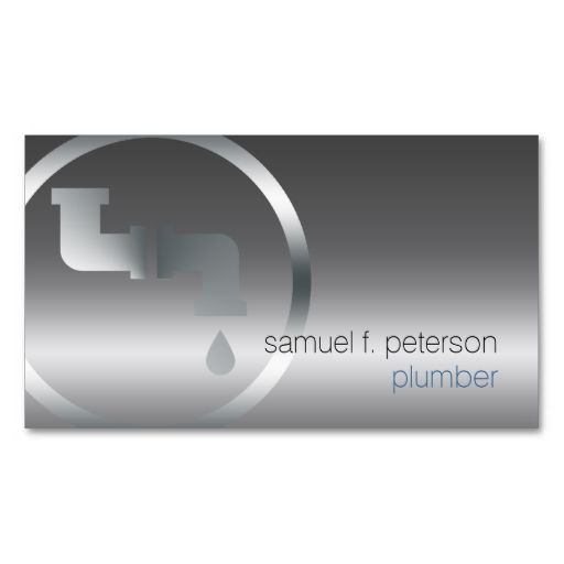 Plumber Bold Chrome Water Pipes Icon Silver Double Sided Standard