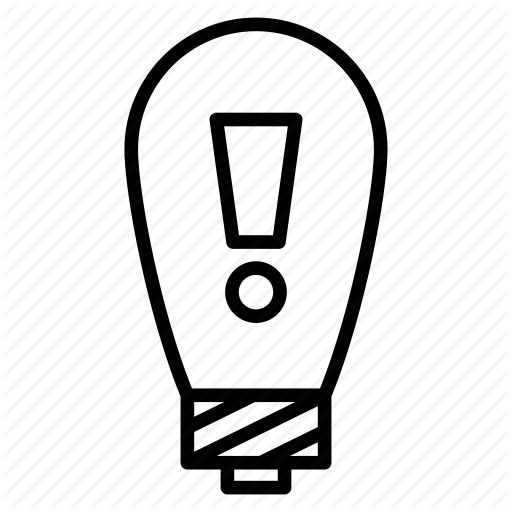 Exclamation, Idea, Lightbulb, Simpleidea Icon