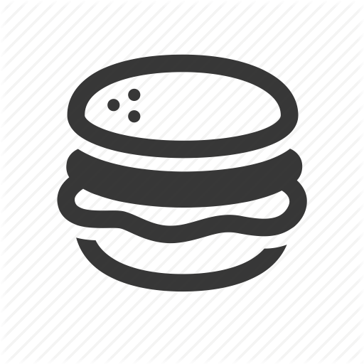 Burger, Eating, Food, Hamburger, Raw, Simple Icon