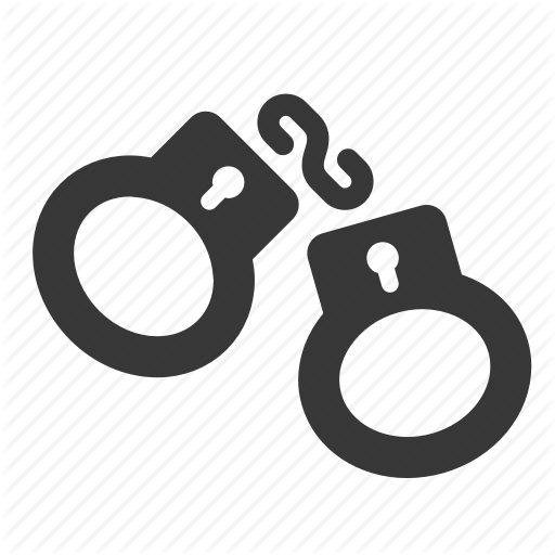 Crime, Government, Handcuffs, Justice, Law, Raw, Simple Icon
