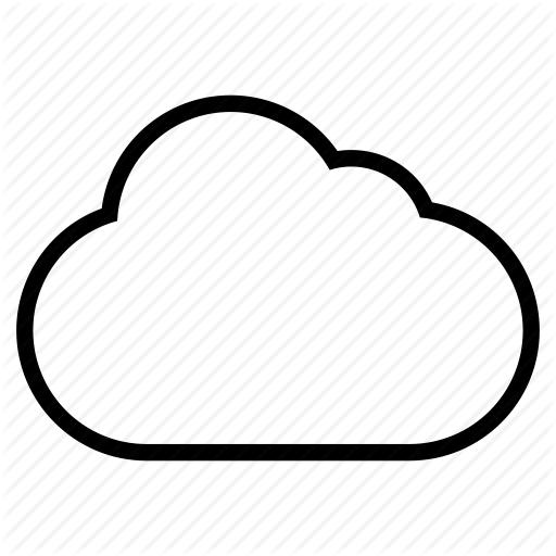 Blank, Cloud, Line Icon