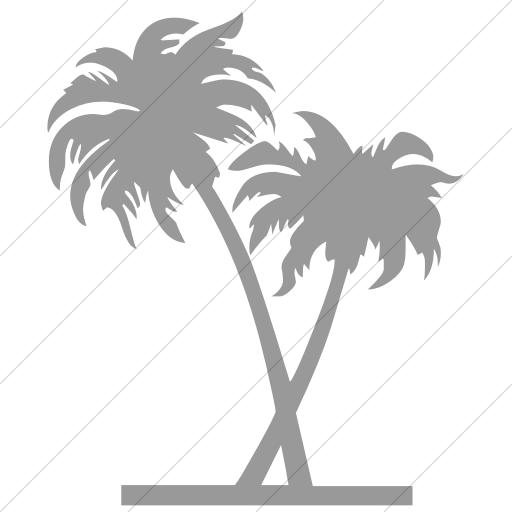 Simple Light Gray Classica Palm Trees Icon