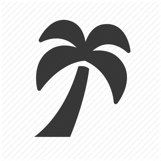Beach, Holiday, Palm Tree, Raw, Simple, Vacation Icon