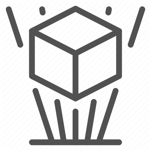 Cube, Hologram, Holographic, Isometric, Modeling, Projection