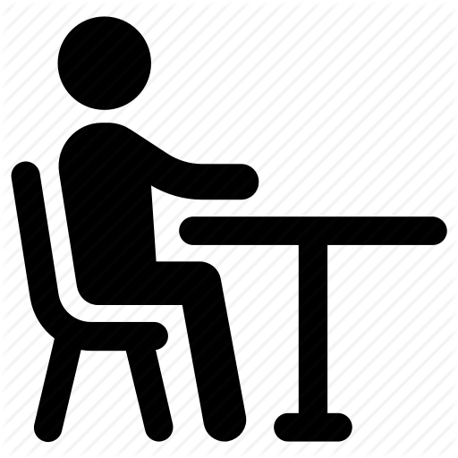Sit, Sitting, Table Icon