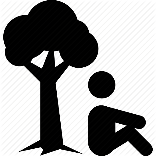 Sitting, Sitting Under A Tree, Tree, Tree Shadow Icon