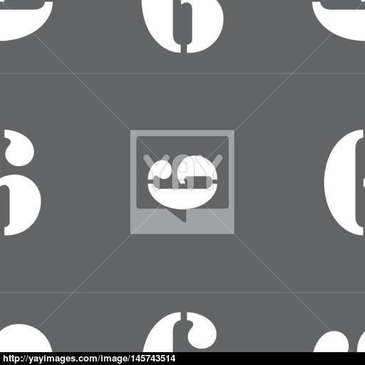 Number Six Icon Sign Seamless Pattern On A Gray Background
