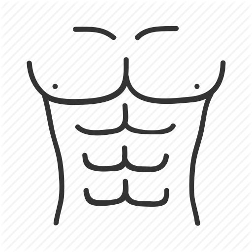 Abs, Doodle, Fitness, Hand Drawn, Health, Man, Six Pack Icon