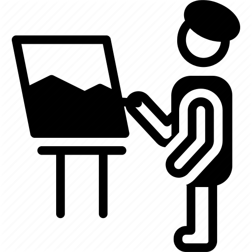 Artist, Creative, Drawing, Easel, Hobby, Painting, Sketch Icon
