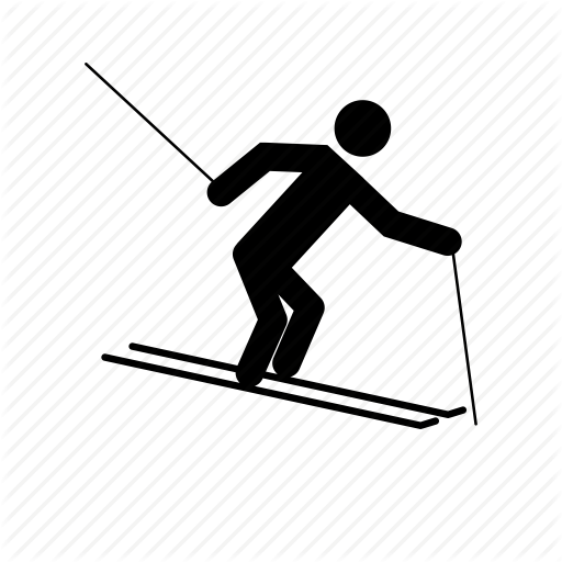 Ski, Skier, Skiing Icon