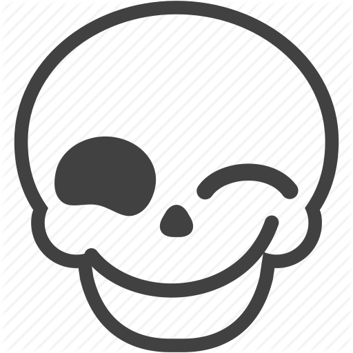 Emoji, Emotion, Face, Skull, Smile, Smiley, Wink Icon