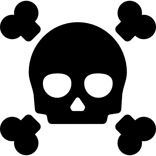 Skull Flat Black Icon