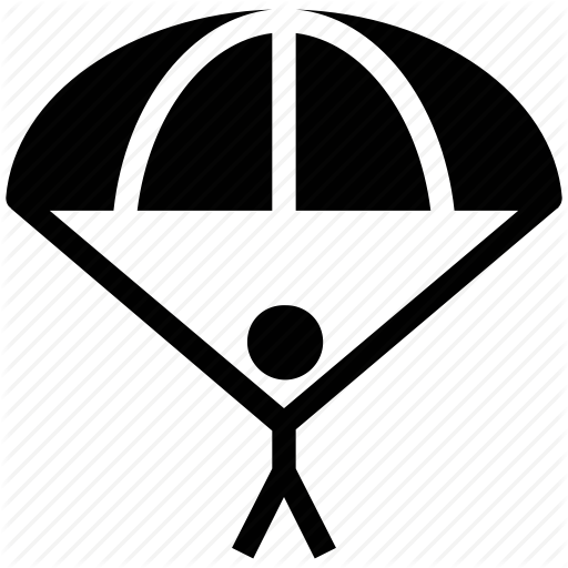 Air Balloon, Air Sports, Parachute, Paratrooper, Skydiving Icon