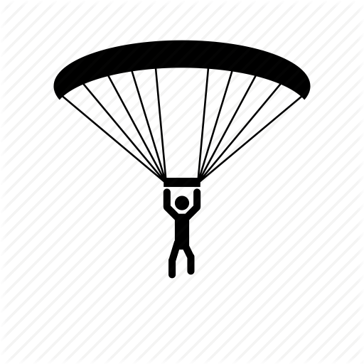 Chute, Parachute, Skydiver, Skydiving Icon