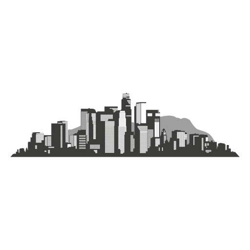 Los Angeles Skyline Silhouette