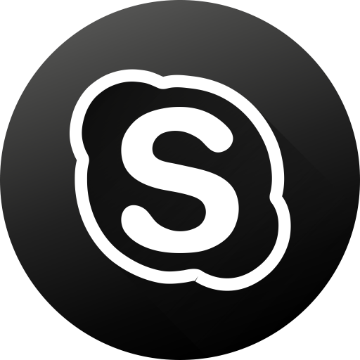 Black White, Skype, Circle, Social Media, Social, Long Shadow