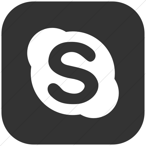 Flat Rounded Square White On Dark Gray Social Media